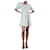 Autre Marque Vestido mini crema de cuadros con mangas abullonadas - talla XS Crudo  ref.1324765