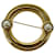 Céline CELINE Broche circular metal Oro Autenticación11594segundo Dorado  ref.1324946