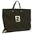 FENDI Zucca Canvas Hand Bag Brown Black Auth bs13299 Cloth  ref.1325050