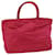 PRADA Hand Bag Satin Red Auth 69745  ref.1325079