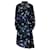 Autre Marque Plan C Negro / Azul / Vestido midi de seda de manga larga con estampado floral multicolor verde  ref.1325194