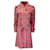 Autre Marque Burberry Trench-coat en soie froissée à carreaux et à ceintures multiples rose foncé  ref.1325203