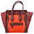 Céline CELINE Vermillion Nubuck And Leather Mini Luggage Tote Bag Dark red  ref.1325211