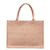 Bolsa de livro bordada Cannage média rosa Dior Lona Pano  ref.1325643