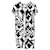 Max Mara Geometric-Print Dress in Black and White Polyester  ref.1325723