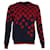 Lanvin Puzzle Sweater in Red and Navy Blue Wool  ref.1325823