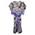 Diane von Furstenberg Robe mi-longue Annabeth en coton fleuri Bleu  ref.1325840