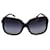 Gafas de sol cuadradas con detalle de lazo Chanel en plástico negro  ref.1325854