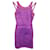 Herve Leger Mini-robe rayée en rayonne violette Fibre de cellulose  ref.1325870