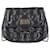 Pochette rotonda D-Fence borchiata Dior con catena in pelle nera Nero  ref.1325878