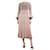 Zimmermann Robe midi en tricot rose et beige - taille UK 10 Coton  ref.1325976