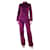 Autre Marque Purple velour cropped jacket and straight-leg trousers - size M Cotton  ref.1325981