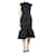 Dries Van Noten Black sleeveless smocked midi dress - size S Polyester  ref.1325984
