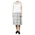 Autre Marque White short-sleeved mesh midi dress - size S Nylon  ref.1325995