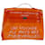 Hermès HERMES Vinyl Kelly Hand Bag Vinyl Orange Auth 69935  ref.1326098