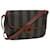 Pequin FENDI Pecan Canvas Shoulder Bag Brown Black Auth ti1599  ref.1326122