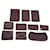 CARTIER Wallet Leather 10Set Wine Red Auth bs12960  ref.1326138