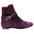 Michel Vivien Leather boots Purple  ref.1326167
