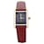 Cartier "Tank Must" silver gold-plated watch, brown lacquered dial. Leather  ref.1326267