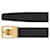Saint Laurent THIN BELT 66 WITH HAMMERED LAMBSKIN BUCKLE Black Leather  ref.1326282