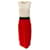 Autre Marque Michael Kors Ivoire / Robe sans manches rouge color block Laine  ref.1326524