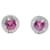 TIFFANY & CO. Brincos Soleste Halo de safira rosa e diamante em platina  ref.1326539