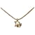 Colar pingente com logotipo de ouro Dior Dourado Metal Banhado a ouro  ref.1326766