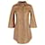 Ganni Mini Buttoned Dress in Tan Leather  Brown Beige  ref.1326824