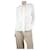 Ermanno Scervino Blouse chemise à volants en dentelle crème - taille UK 6 Soie Écru  ref.1326894