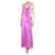 Autre Marque Pink silk lace-trimmed cutout midi dress - size M  ref.1326901