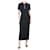 Alessandra Rich Vestido largo negro con botones joya - talla UK 10 Poliéster  ref.1326902