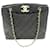 Chanel Corrente grande preta vintage 1994 bolsa de ombro de caviar Preto Couro  ref.1326908