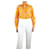 Msgm Camisa naranja con lazo y estampado floral - talla UK 8 Algodón  ref.1326914