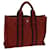 Hermès HERMES Fourre Tout PM Hand Bag Canvas Red Auth mr029 Cloth  ref.1327082