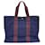 Hermès Tote Bag Vintage Fourré-Tout Coton Bleu  ref.1327378