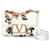 Valentino, Rockstud V logo shoulder bag White Leather  ref.1327642