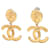 Orecchini pendenti vintage Chanel CC Gold hardware Metallo  ref.1327667