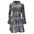 Autre Marque Prada Noir / Trench-coat en tweed de nylon à ceinture blanc Synthétique  ref.1327668