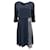 Autre Marque Weekend Max Mara Navy Blue Pleated Dress Viscose  ref.1327675