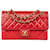 Chanel Quilted Lambskin 24K Gold Medium Double Flap Bag Red Cloth  ref.1327680
