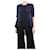 Stella Mc Cartney Blue fringe asymmetrical star t-shirt - size UK 8  ref.1327822