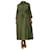 Autre Marque Robe midi plissée chemise ceinturée verte - taille UK 14 Soie Coton  ref.1327825