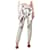 Hermès Cream printed slim-leg trousers - size UK 12 Cotton  ref.1327836