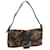 FENDI Zucca Canvas Mamma Baguette Shoulder Bag Brown Red Auth 69972A Cloth  ref.1327956
