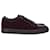 Lanvin DBB1 Tênis de cano baixo Matte Cap Toe em camurça cor de vinho Bordeaux Suécia  ref.1328057