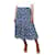 Ulla Johnson Jupe midi à plusieurs niveaux florale bleue - taille UK 14 Coton  ref.1328064