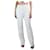 Autre Marque White straight-leg tailored trousers - size UK 12 Acetate  ref.1328076