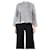Autre Marque Schwarz-weiße karierte Bluse mit Schößchen zum Binden – Größe S Baumwolle  ref.1328080