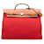 Hermès Hermes Toile Herbag rojo con cremallera 39 Roja Lienzo Paño  ref.1328122