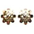 Chanel Gold CC Clip On Earrings Golden Metal Gold-plated  ref.1328140